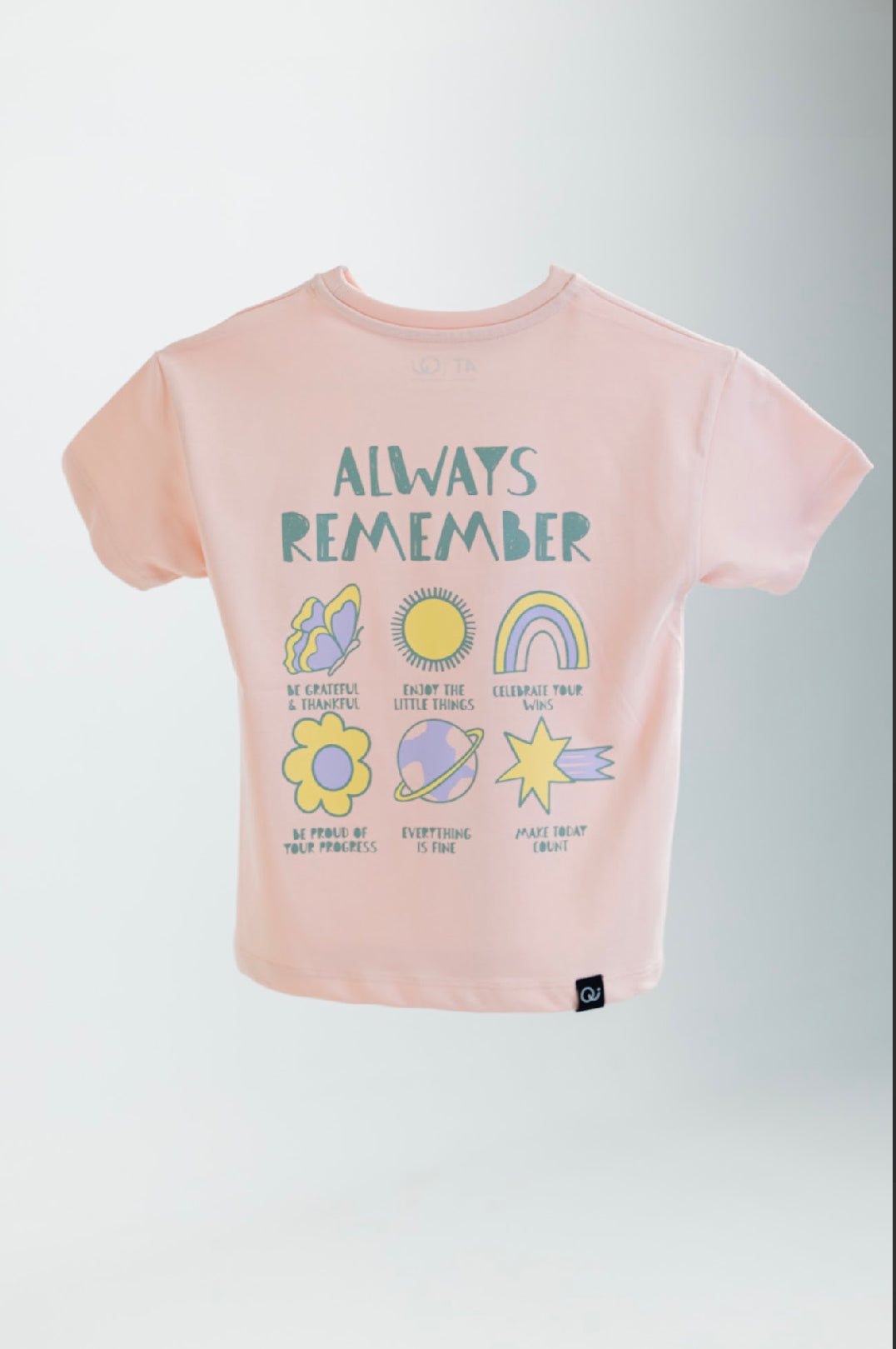 CAMISETA ALWAYS REMEMBER. COLOR PALO DE ROSA