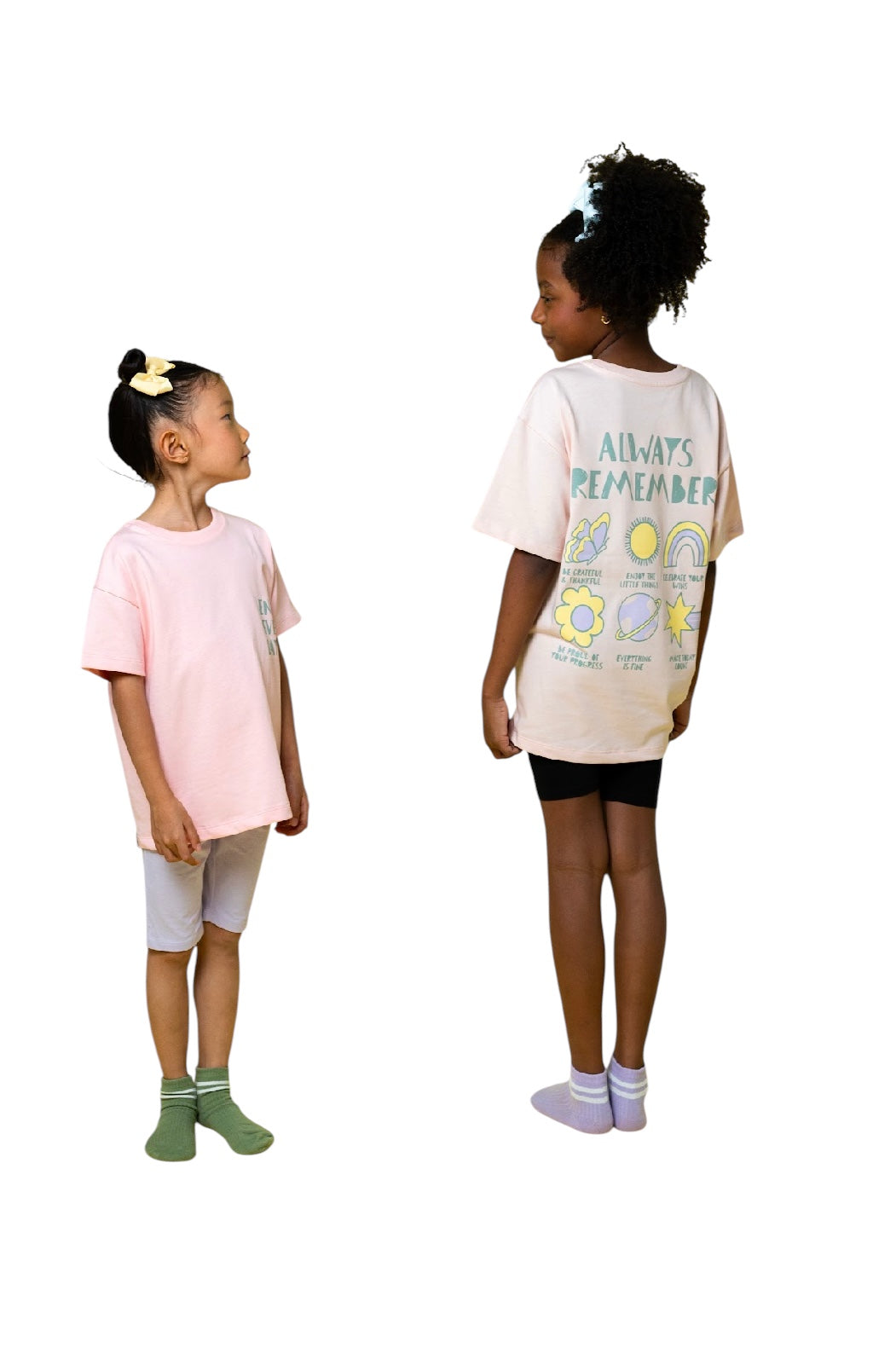 CAMISETA ALWAYS REMEMBER. COLOR ROSA